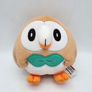 Sanei Pokemon Rowlet Plush 6.5" Sun Moon All Star Collection Stuffed Animal 2017
